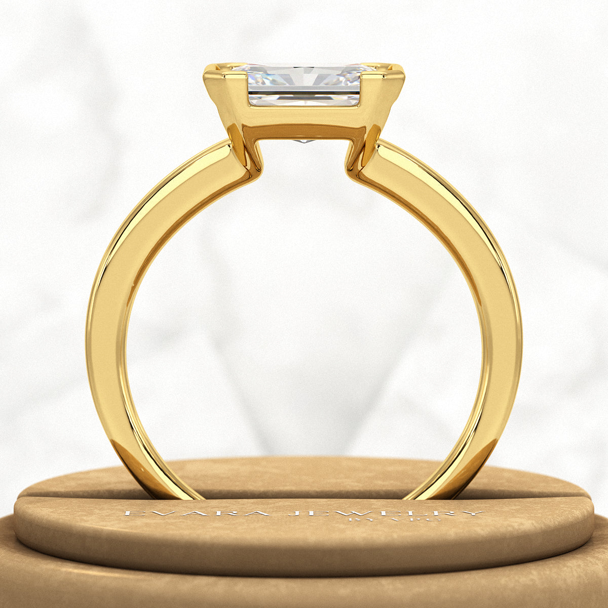 2 Carat Radiant Cut East West Anniversary Ring - Evara Jewelry LLC