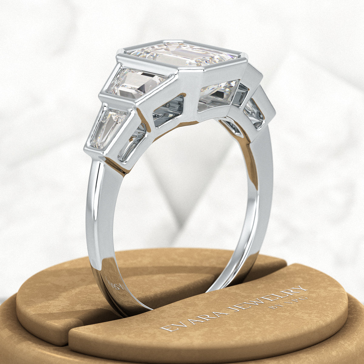 2 Carat Emerald Cut Lab Grown Diamond Engagement Ring - Evara Jewelry LLC
