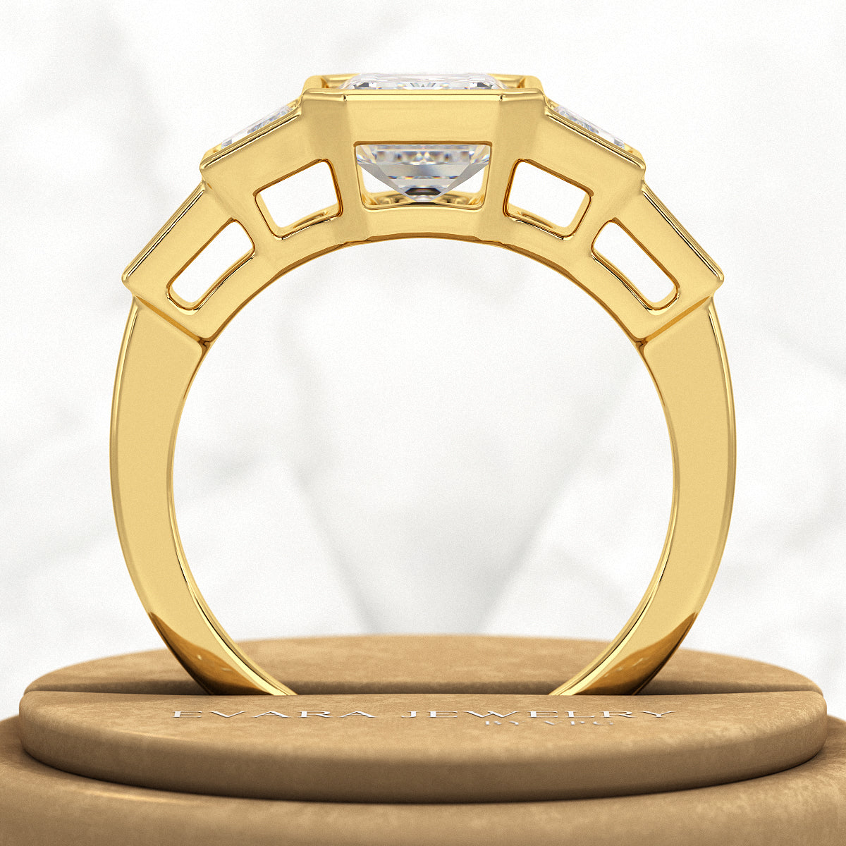 2 Carat Emerald Cut Lab Grown Diamond Engagement Ring - Evara Jewelry LLC