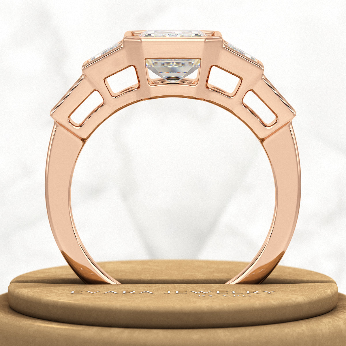 2 Carat Emerald Cut Lab Grown Diamond Engagement Ring - Evara Jewelry LLC
