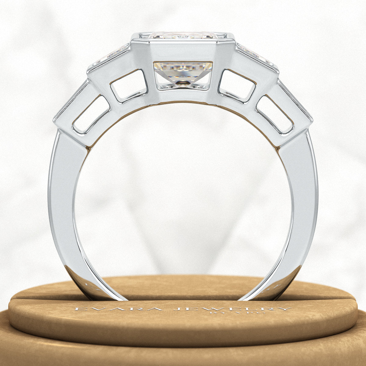 2 Carat Emerald Cut Lab Grown Diamond Engagement Ring - Evara Jewelry LLC