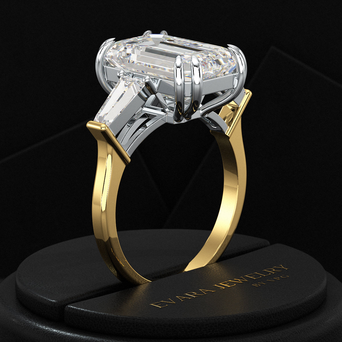 6 Carat Emerald Cut Diamond Engagement Ring