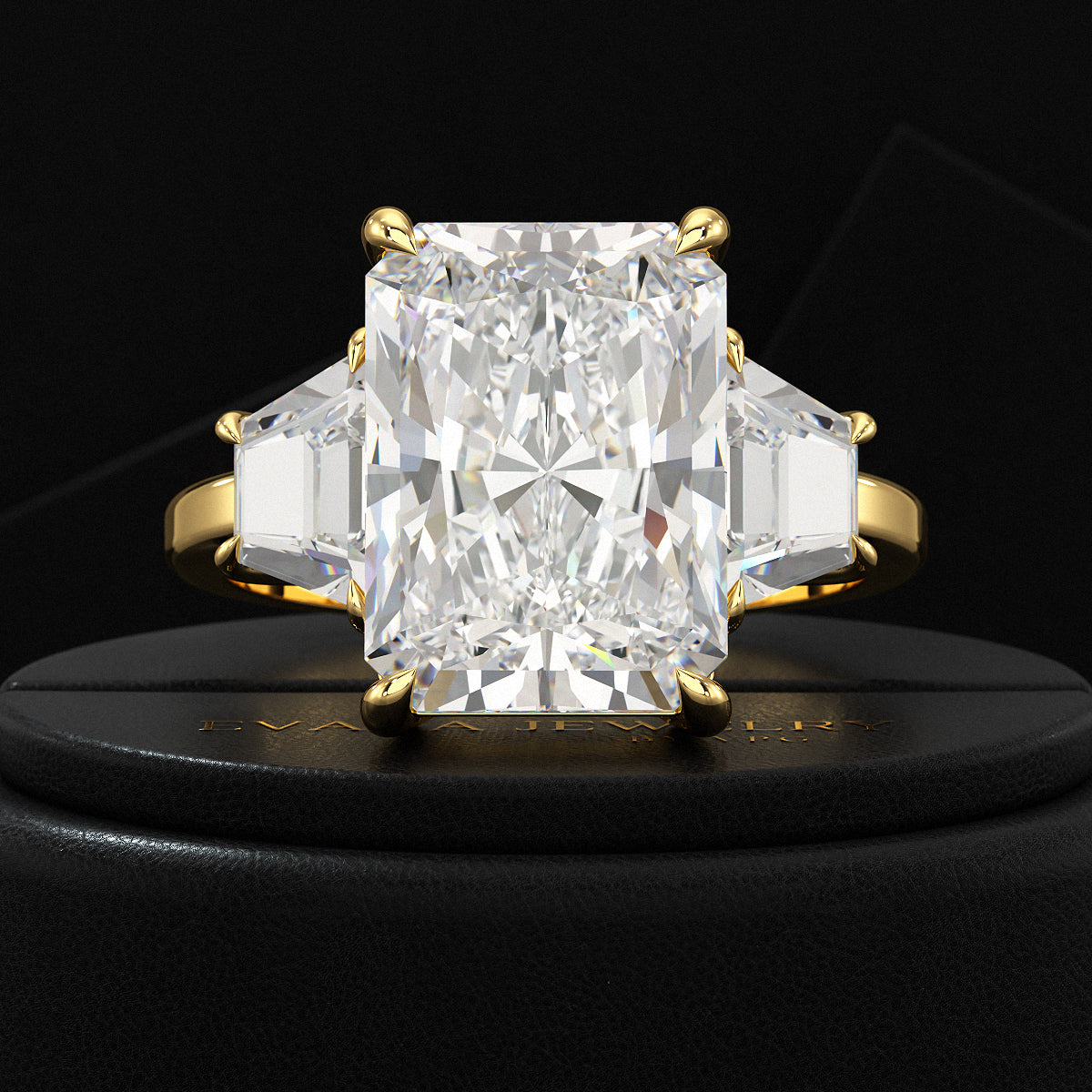 5 Carat Radiant Cut Diamond Engagement Ring