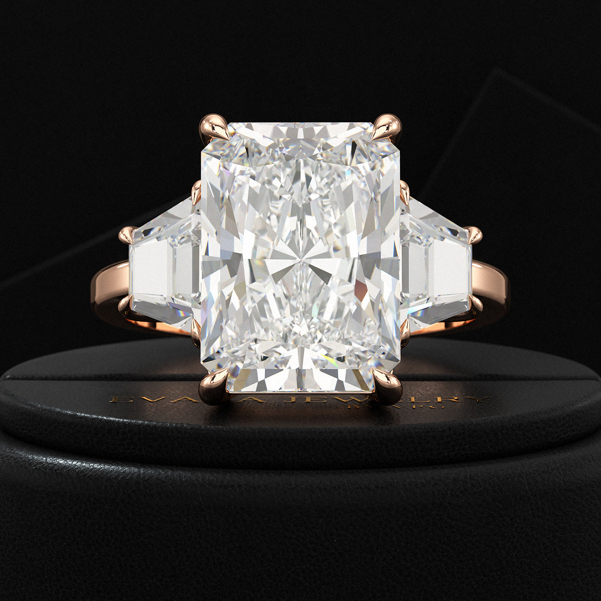 5 Carat Radiant Cut Diamond Engagement Ring