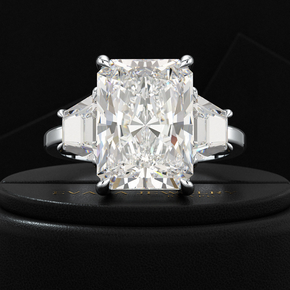5 Carat Radiant Cut Diamond Engagement Ring