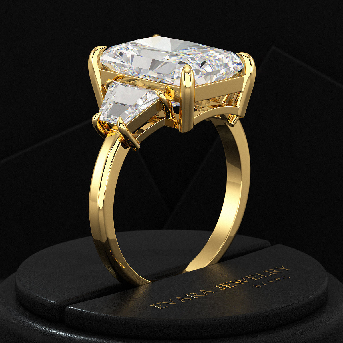 5 Carat Radiant Cut Diamond Engagement Ring