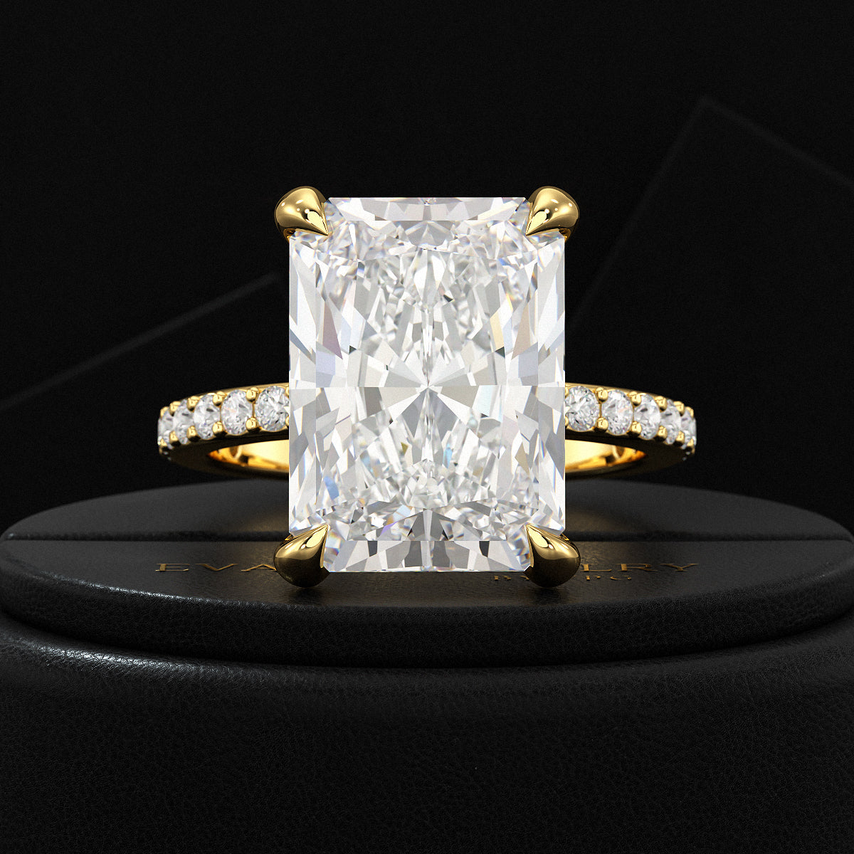 7 Carat Radiant Cut Diamond Engagement Ring