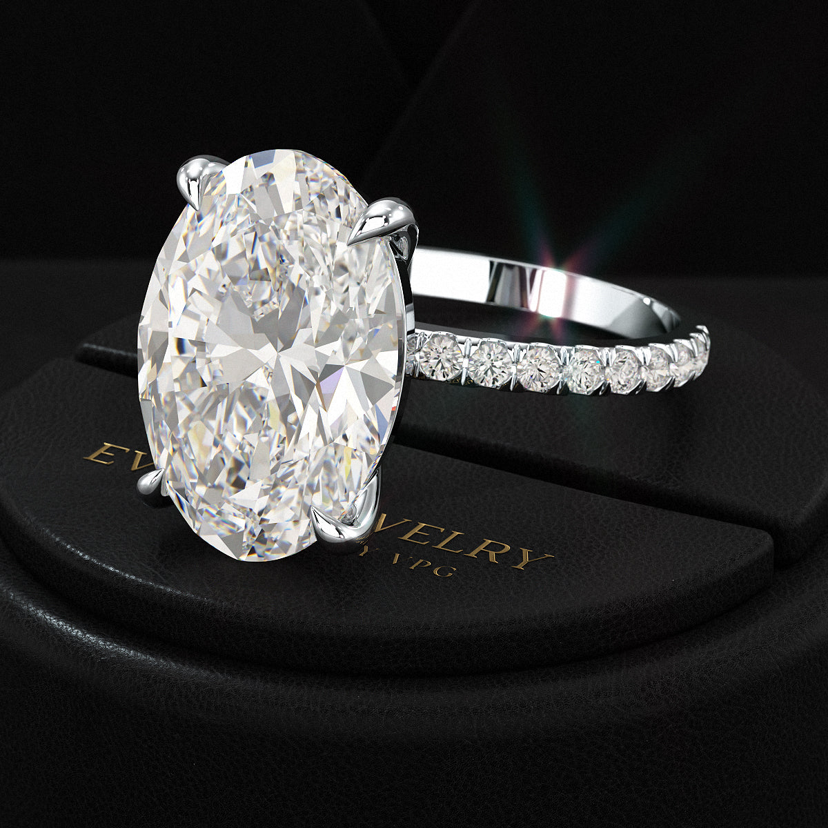 8 Carat Oval Diamond Engagement Ring