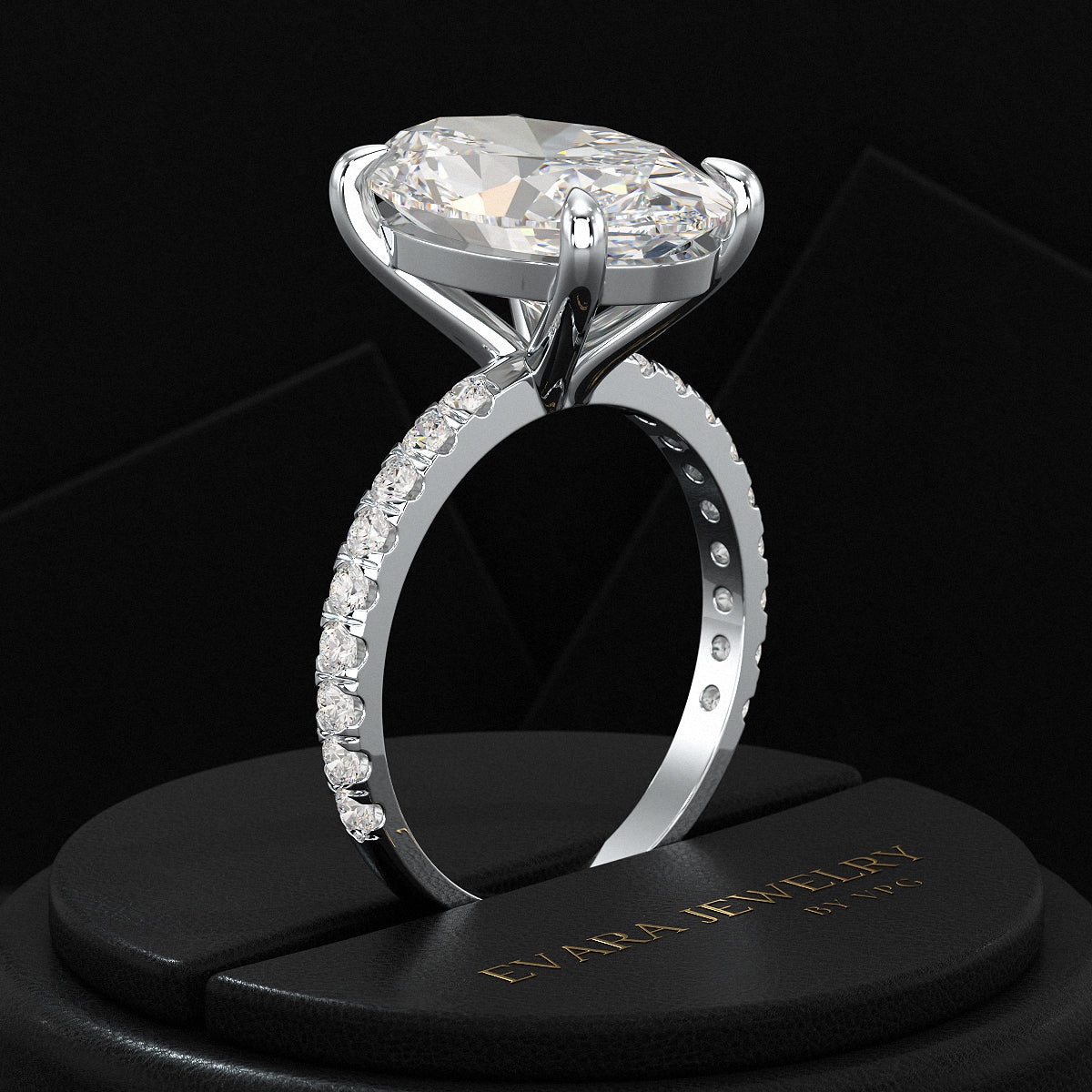 5 Carat Oval Cut Diamond Wedding Ring