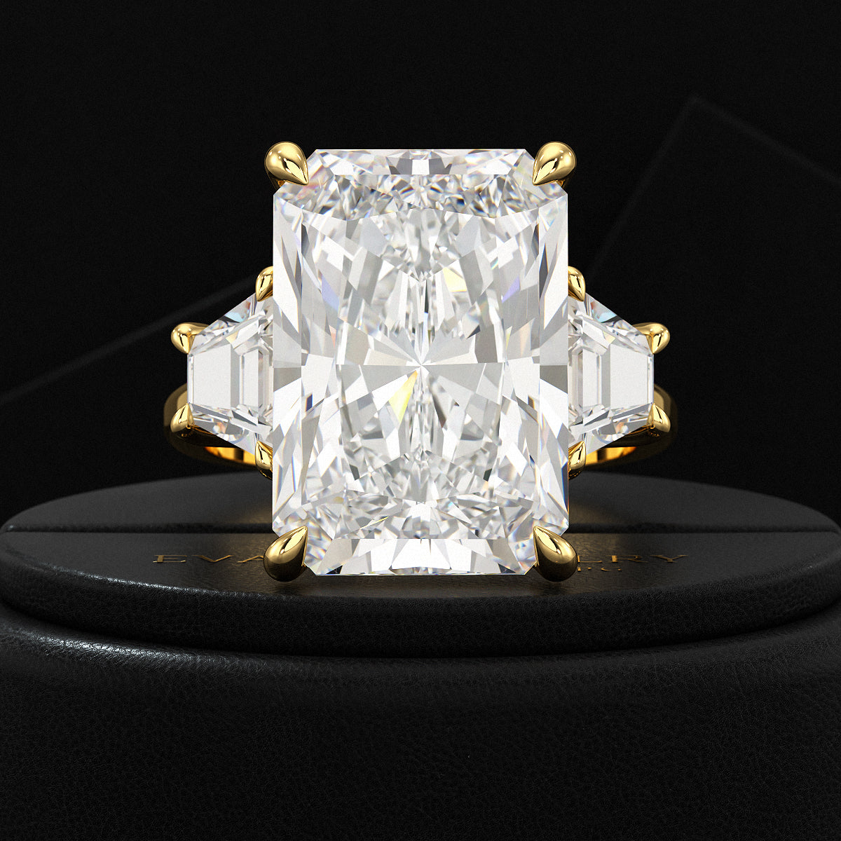 10 Carat Radiant Cut Diamond Engagement Ring