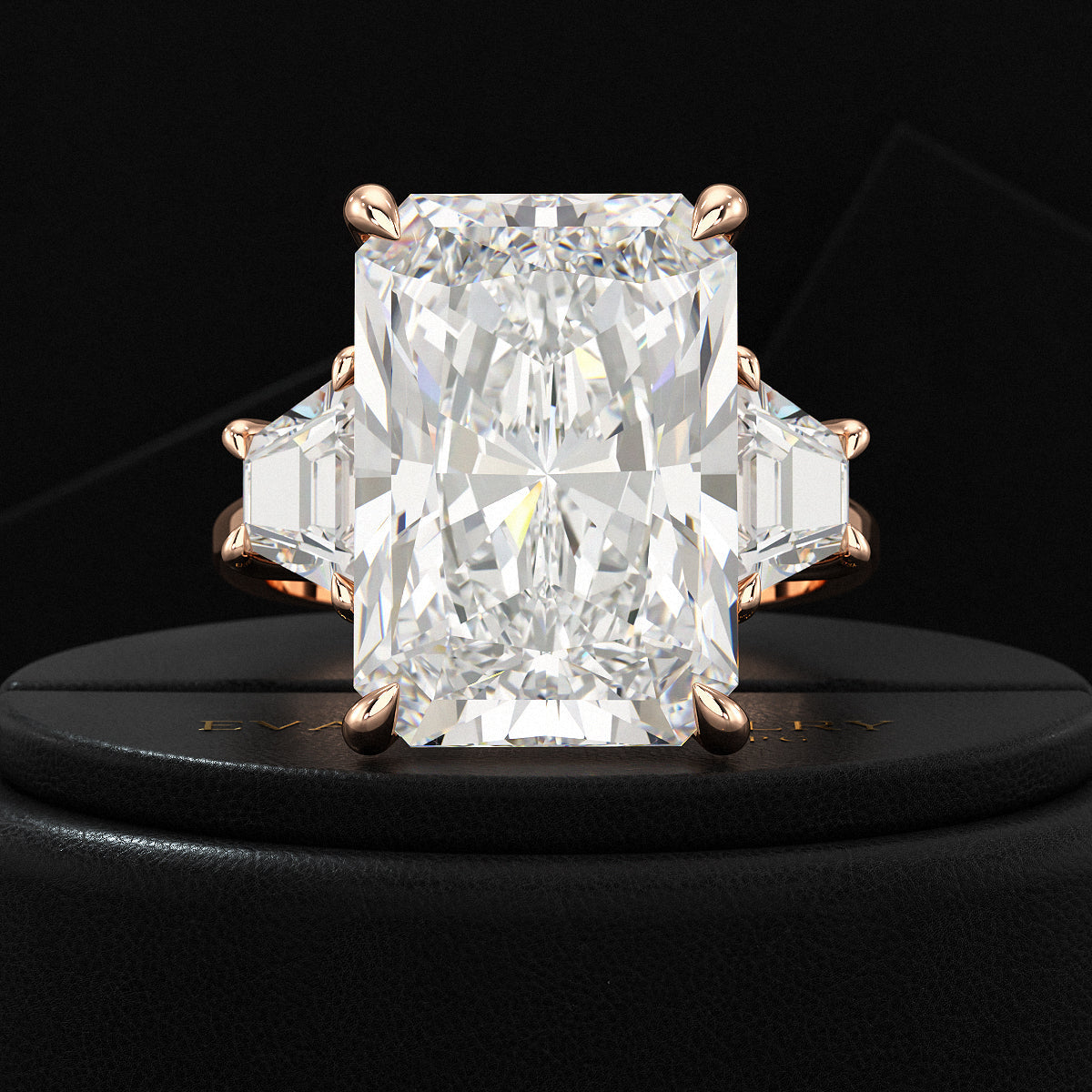10 Carat Radiant Cut Diamond Engagement Ring