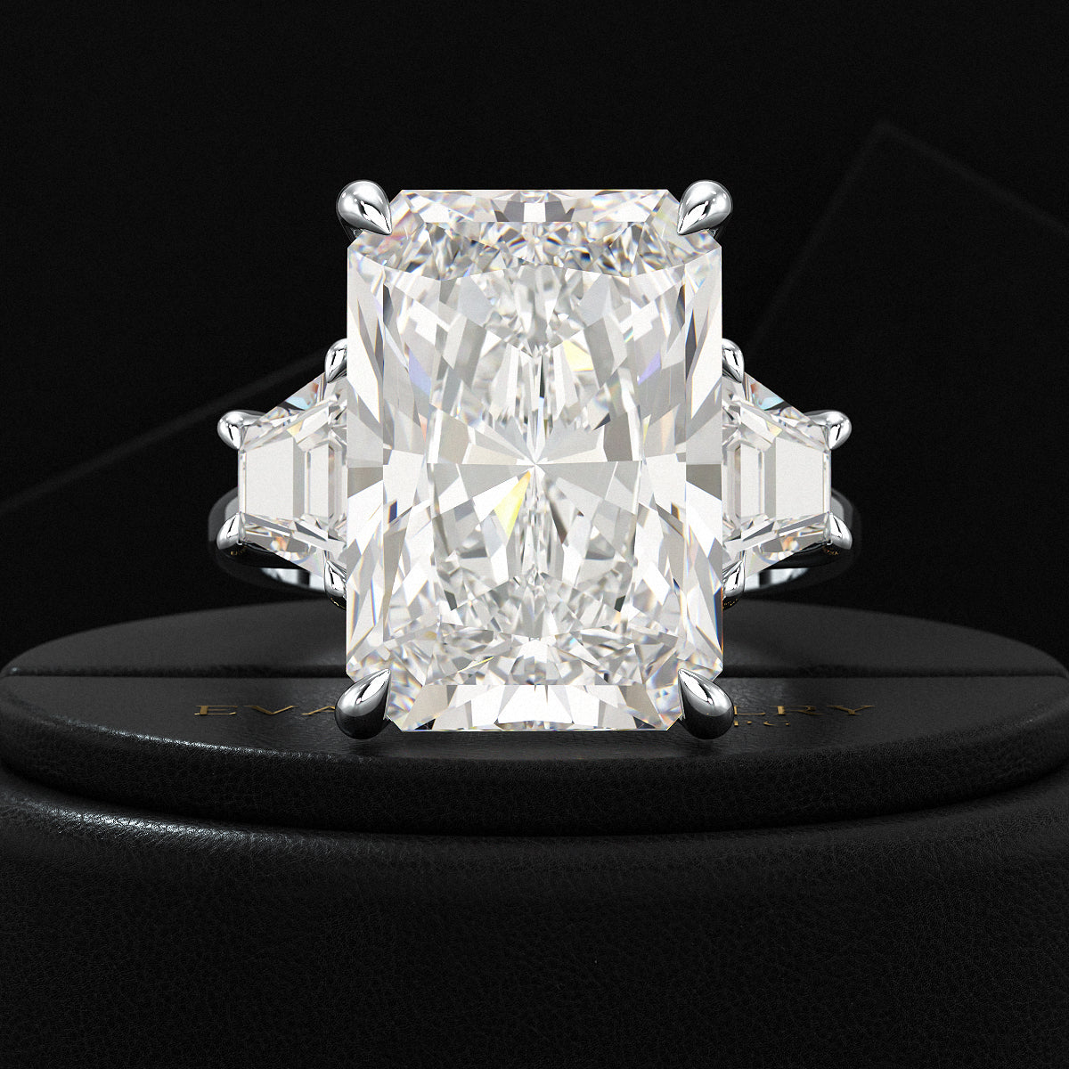 10 Carat Radiant Cut Diamond Engagement Ring