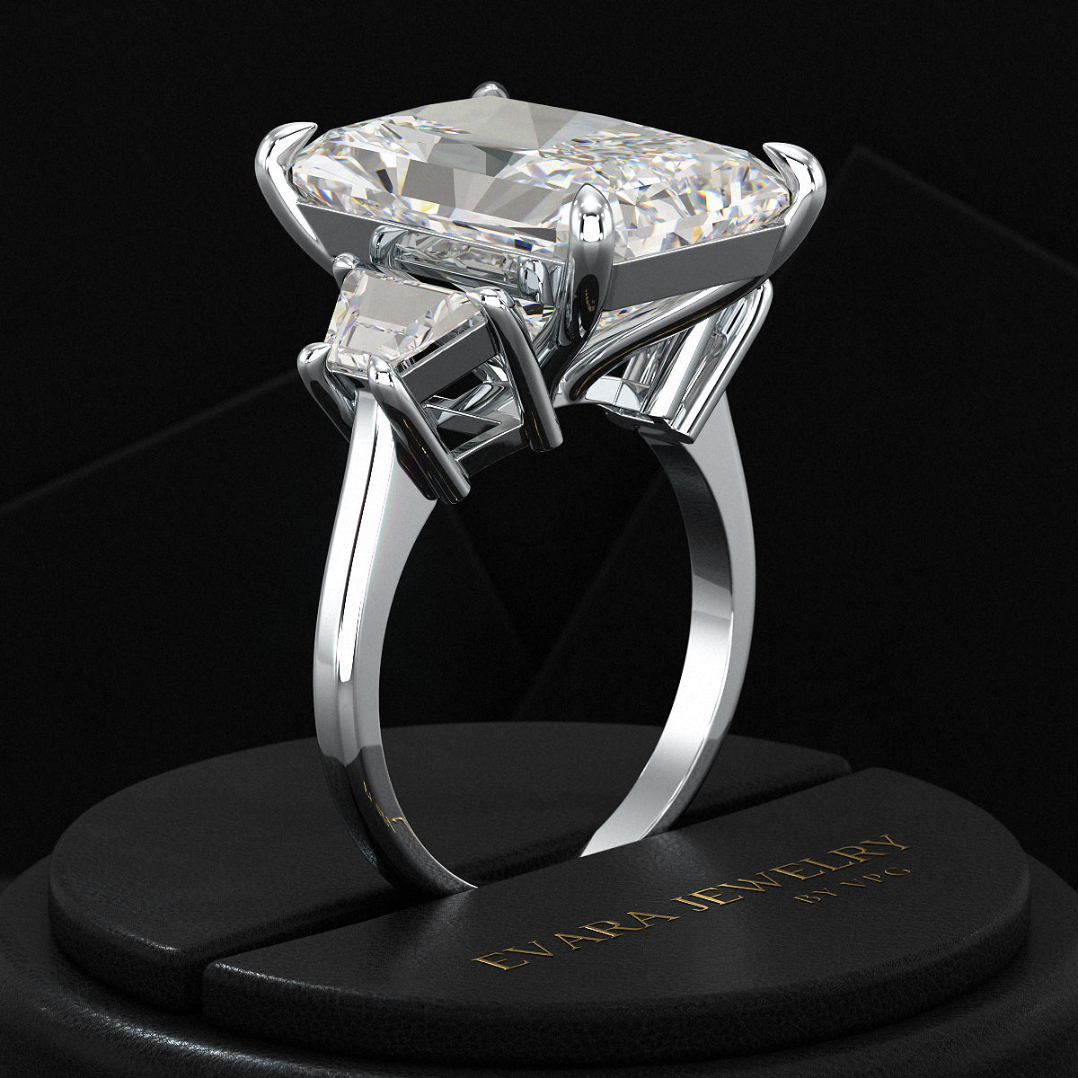 10 Carat Radiant Cut Diamond Engagement Ring