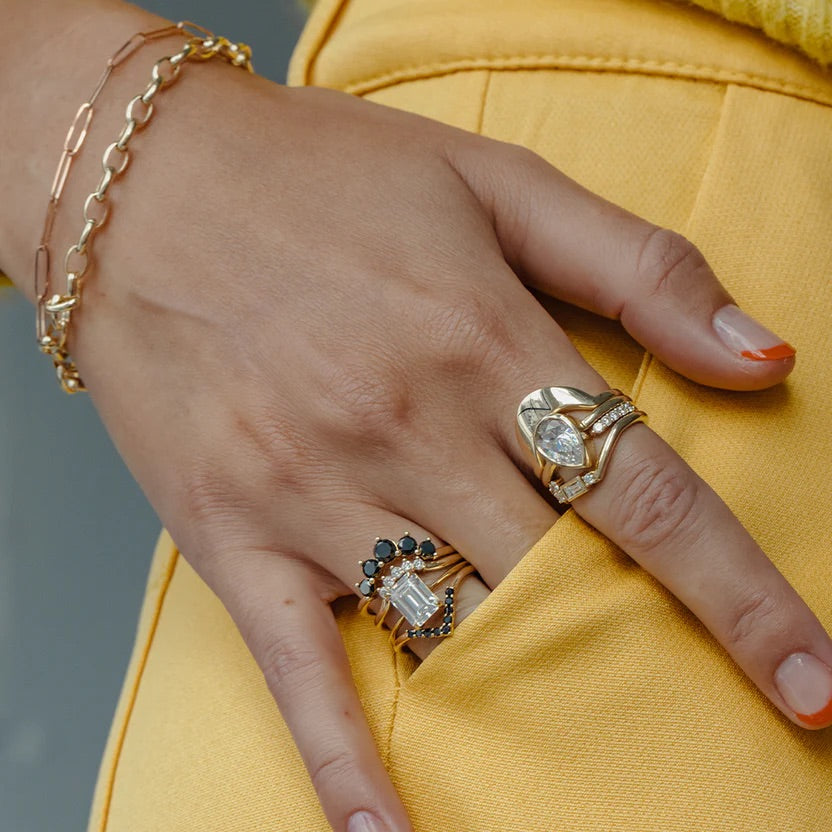 2 Carat Emerald Cut Diamond Knife Edge Solitaire Engagement Ring - Evara Jewelry LLC