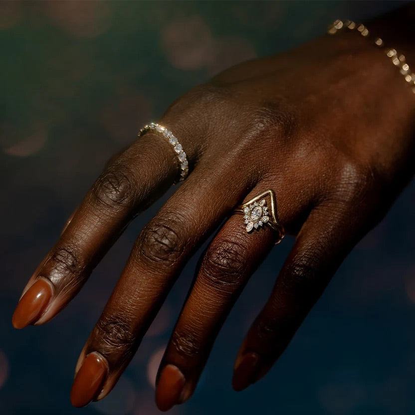 1.72 TCW Oval Diamond Art Deco Wedding Ring - Evara Jewelry LLC