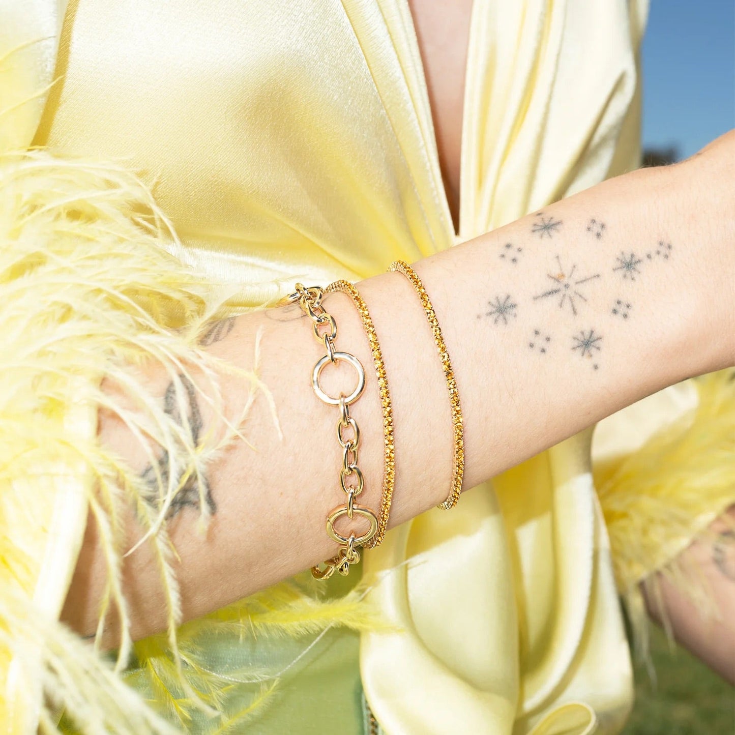 Personalized Citrine Tennis Bracelet in 14K/18K Yellow Gold / November Birthstone Bracelet - Evara Jewelry LLC