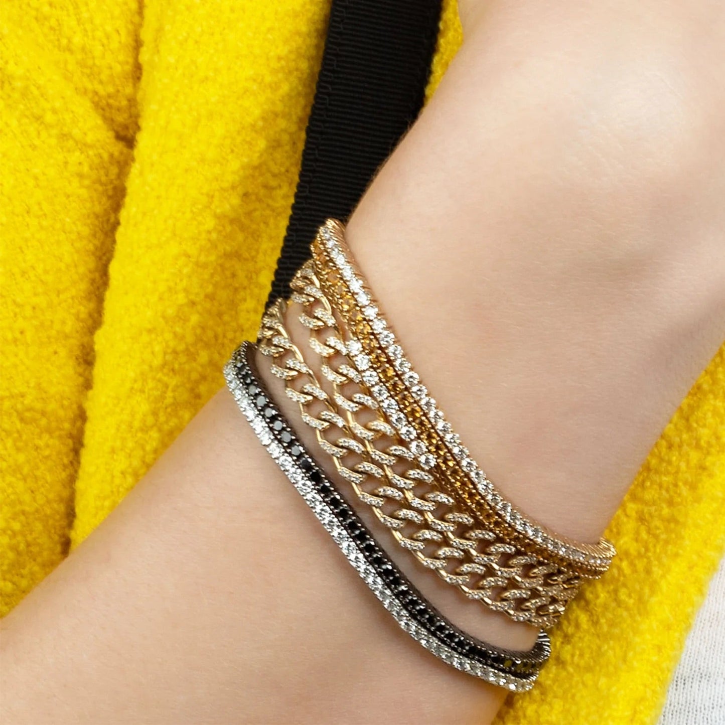 Personalized Citrine Tennis Bracelet in 14K/18K Yellow Gold / November Birthstone Bracelet - Evara Jewelry LLC