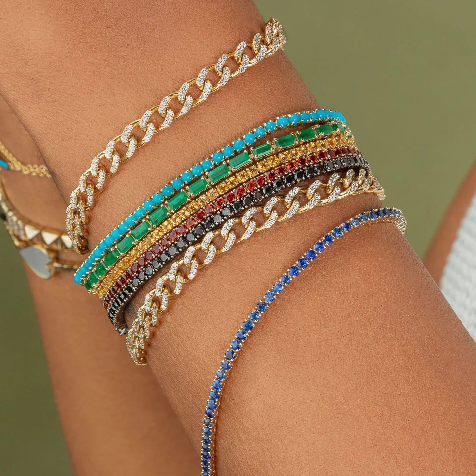 Personalized Citrine Tennis Bracelet in 14K/18K Yellow Gold / November Birthstone Bracelet - Evara Jewelry LLC