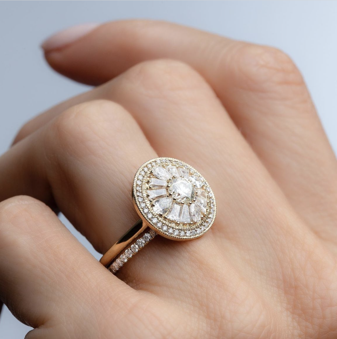 Round Diamond Mosaic Anniversary Ring - Evara Jewelry LLC