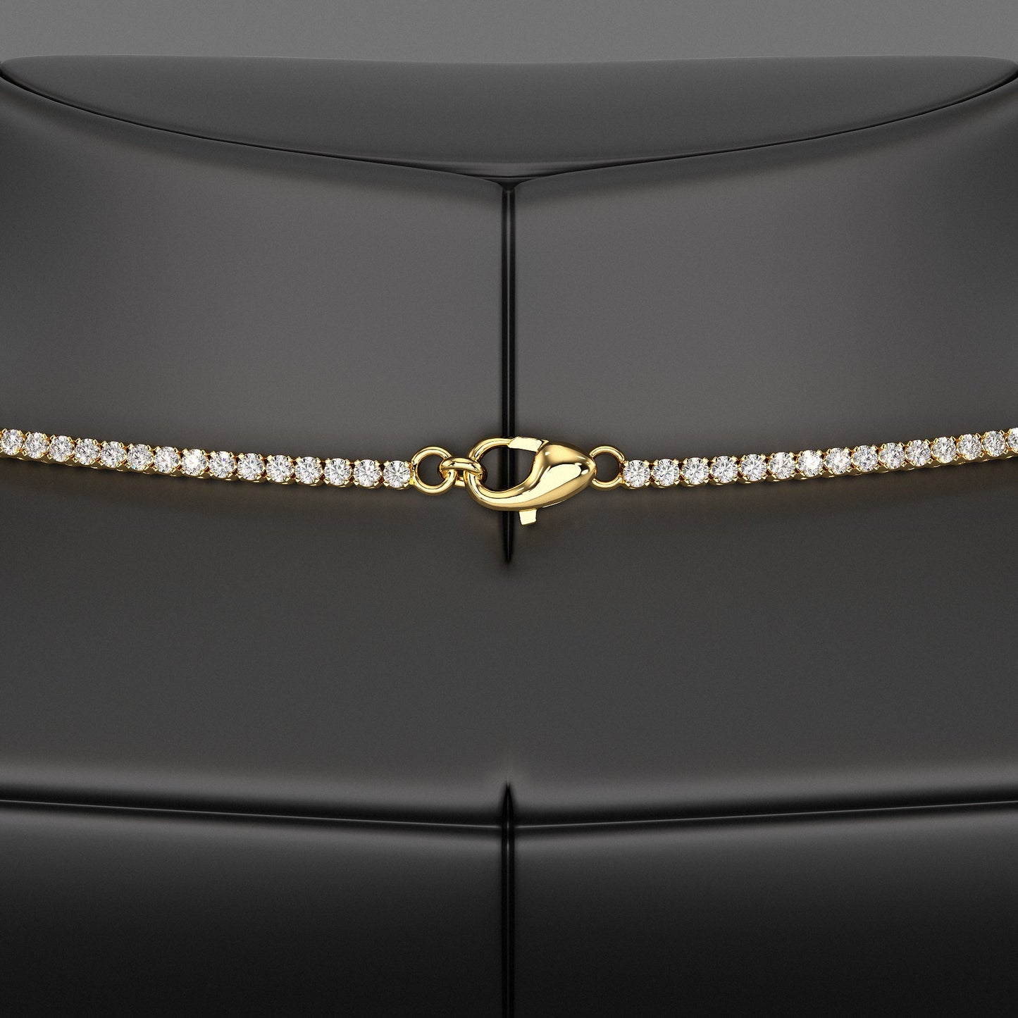 Luxury Diamond Tennis Necklace - 14K/18K White Gold Lab Grown Diamond Choker - Evara Jewelry LLC