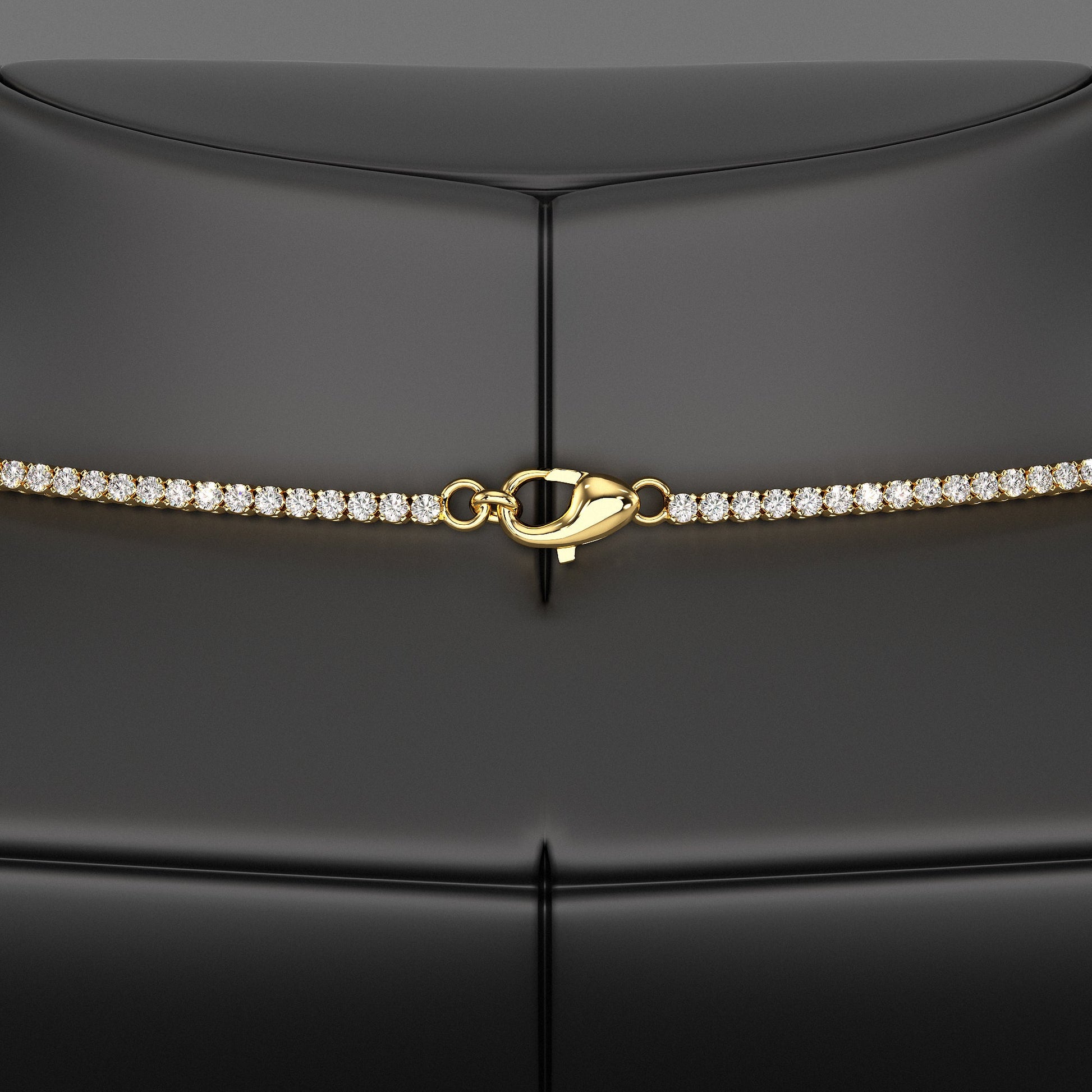 Luxury Diamond Tennis Necklace - 14K/18K White Gold Lab Grown Diamond Choker - Evara Jewelry LLC