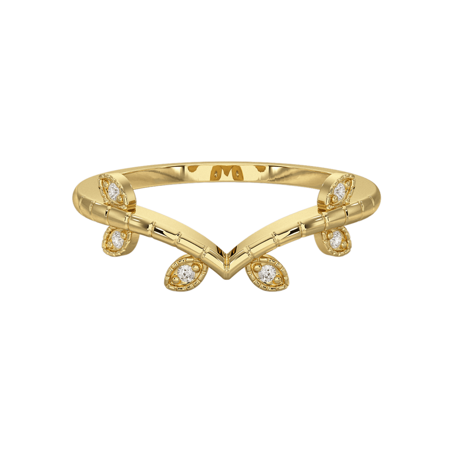 Nature Inspired Diamond Twig Stacking Ring