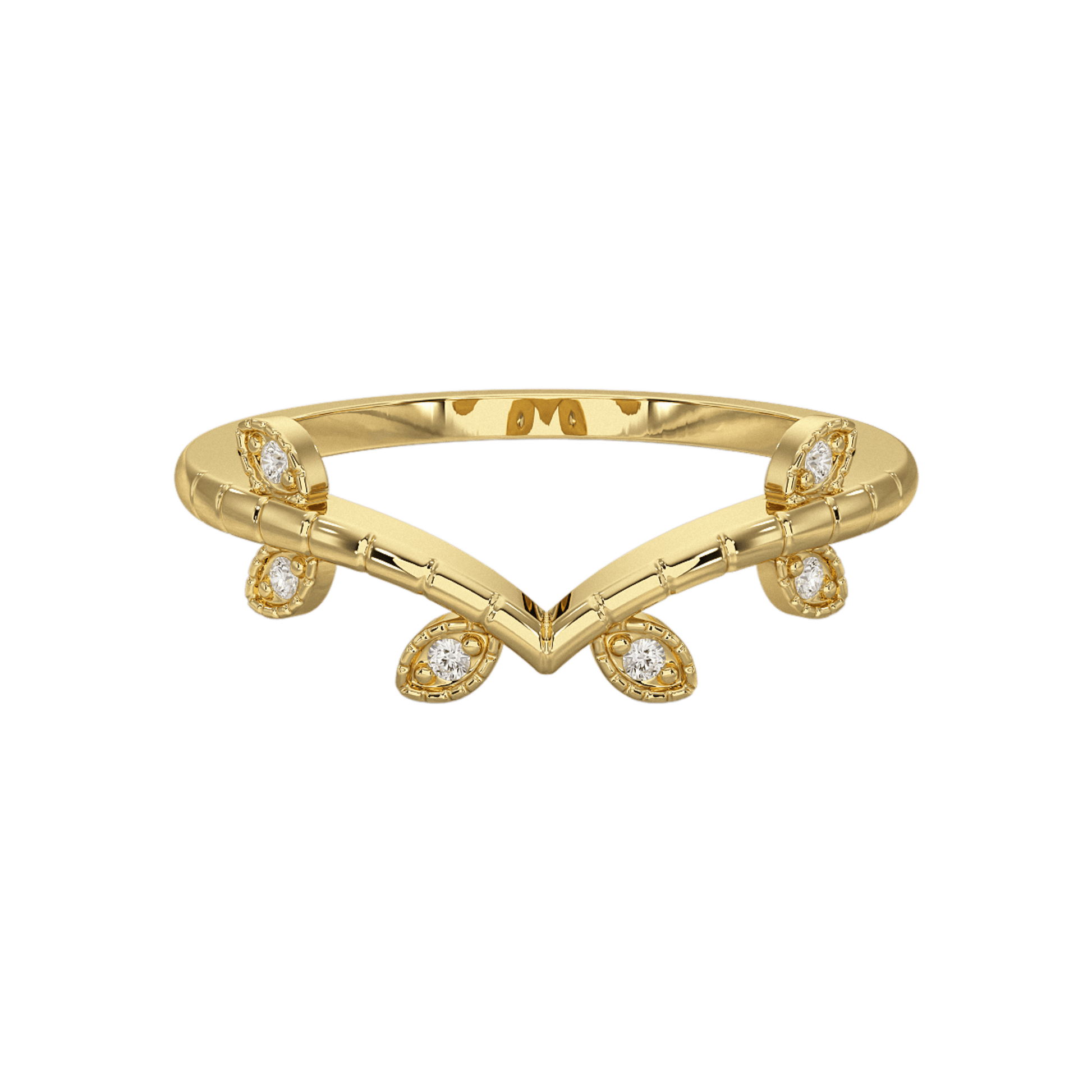 Nature Inspired Diamond Twig Stacking Ring