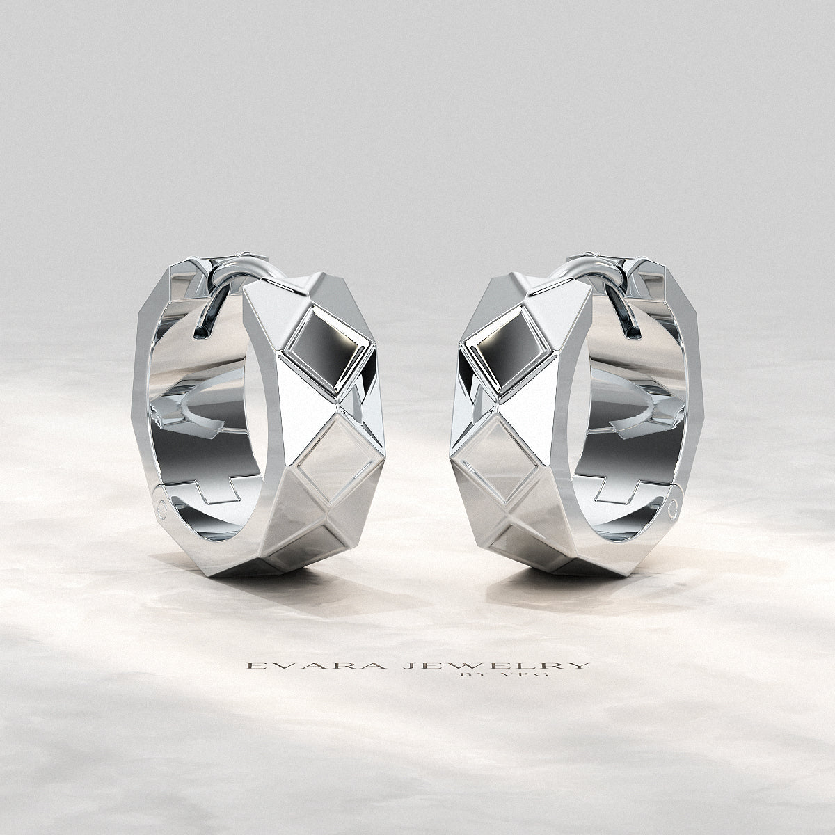 Asymmetrical geometric hoop earrings with modern flair