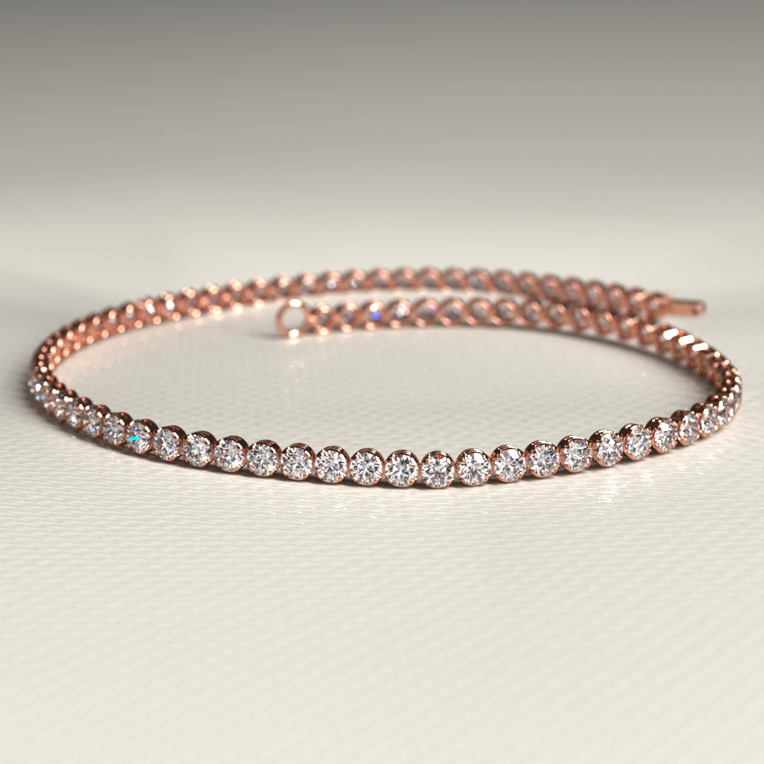 1.72 Carat 14K Gold Dainty Diamond Tennis Bracelet - Evara Jewelry LLC