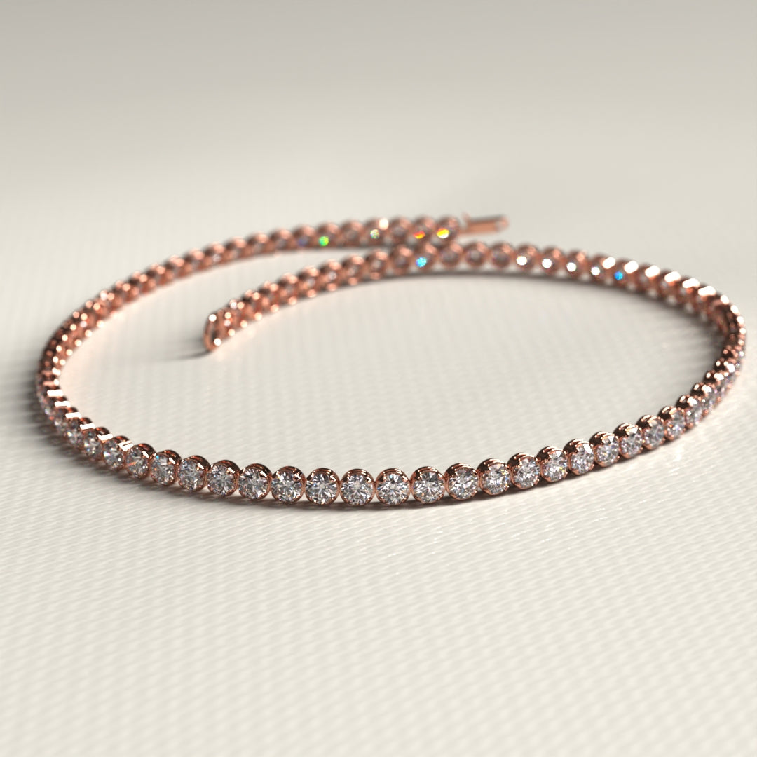 1.72 Carat 14K Gold Dainty Diamond Tennis Bracelet - Evara Jewelry LLC