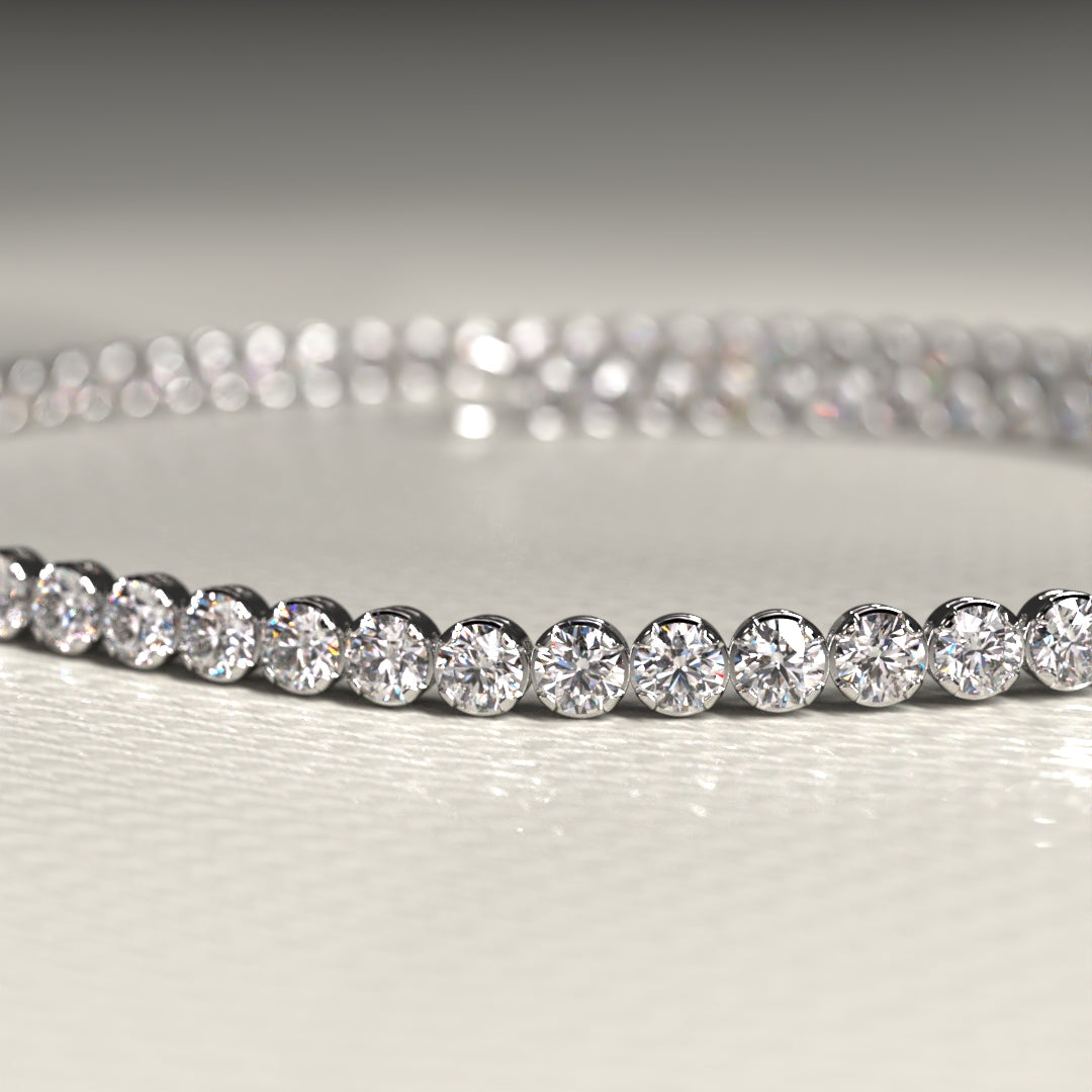 1.72 Carat 14K Gold Dainty Diamond Tennis Bracelet - Evara Jewelry LLC