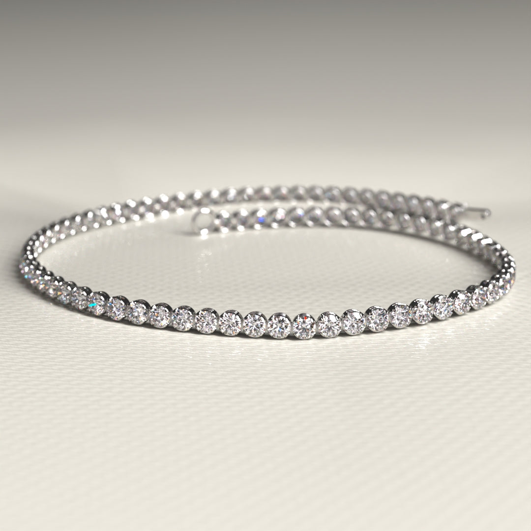1.72 Carat 14K Gold Dainty Diamond Tennis Bracelet - Evara Jewelry LLC
