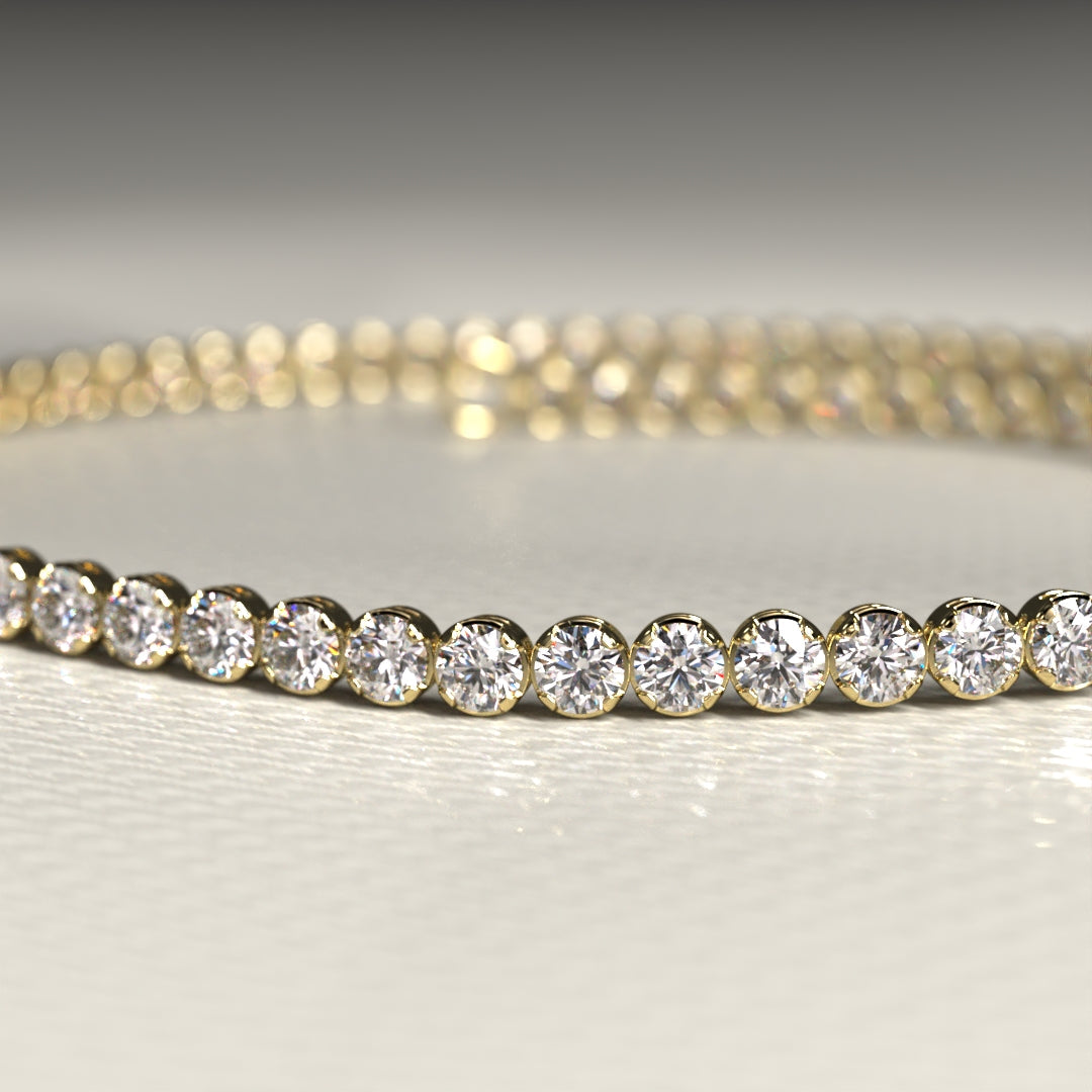 1.72 Carat 14K Gold Dainty Diamond Tennis Bracelet - Evara Jewelry LLC