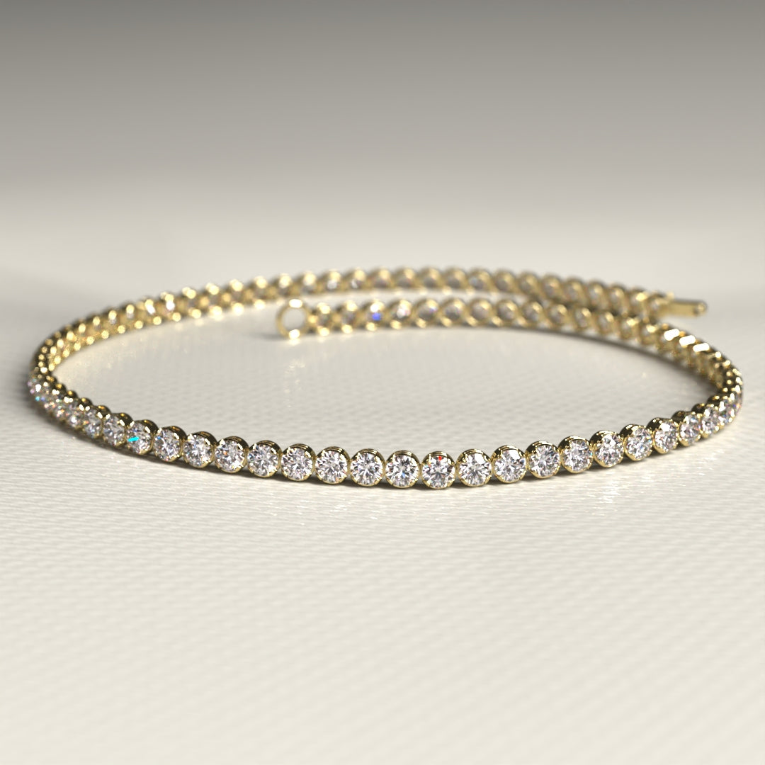 1.72 Carat 14K Gold Dainty Diamond Tennis Bracelet - Evara Jewelry LLC