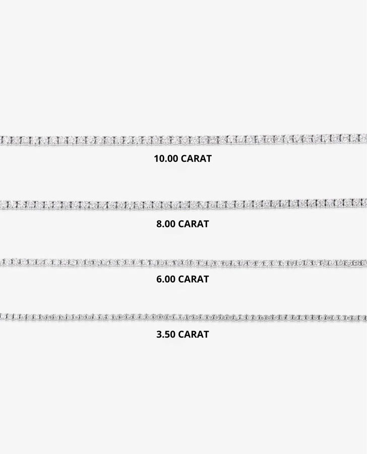 Luxury Diamond Tennis Necklace - 14K/18K White Gold Lab Grown Diamond Choker - Evara Jewelry LLC